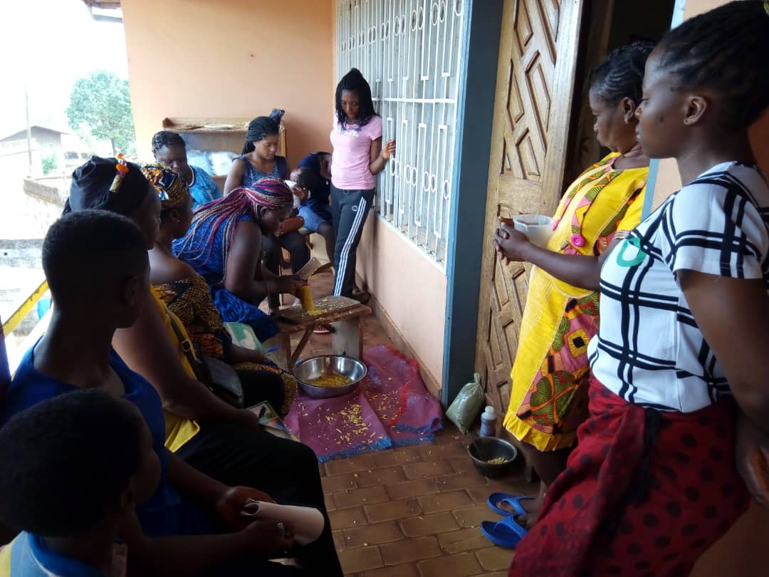 Training Women and Youths on the production of Organic Soap, Powdered Soap, Honey Juice etc.